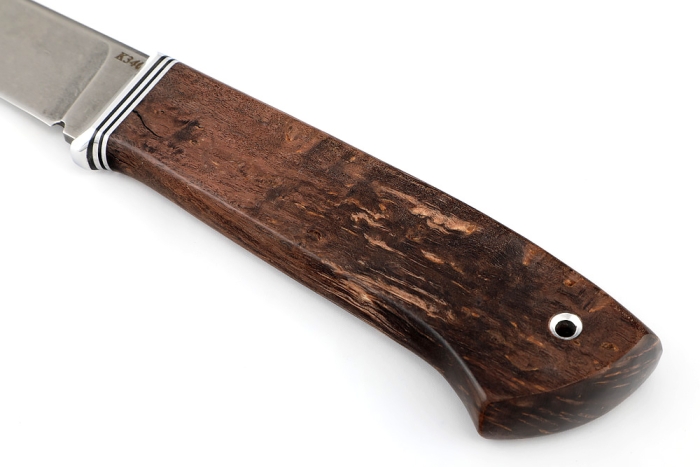 Нож Старатель, К340 рукоять карельская береза коричневая
