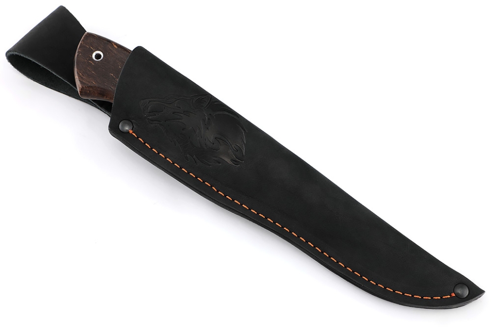 Нож Старатель, К340 рукоять карельская береза коричневая