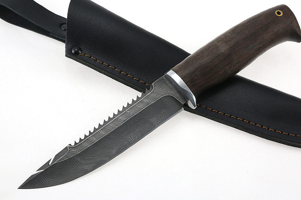 Нож Судак большой (дамаск, венге)