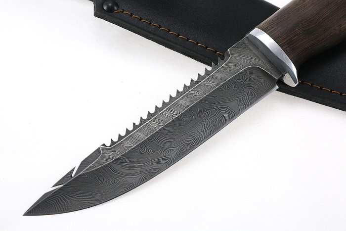 Нож Судак большой (дамаск, венге)