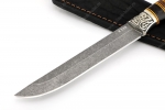 Нож Зубатка-2 (К340, рукоять наборная чёрный граб, венге, фибра, мельхиор) - Нож Зубатка-2 (К340, рукоять наборная чёрный граб, венге, фибра, мельхиор)