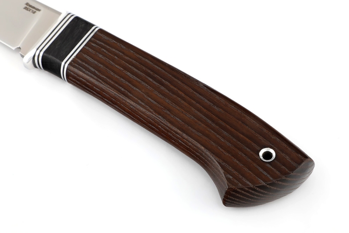 Нож Старатель, 95х18 рукоять вставка черный граб, термоциклированный ясень