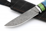 Нож Рысь (К340, рукоять наборная, стабилизированный кап клёна, вставка акрил) - Нож Рысь (К340, рукоять наборная, стабилизированный кап клёна, вставка акрил)