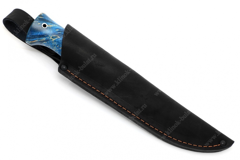 Нож Рысь (К340, рукоять наборная, стабилизированный кап клёна, вставка акрил)