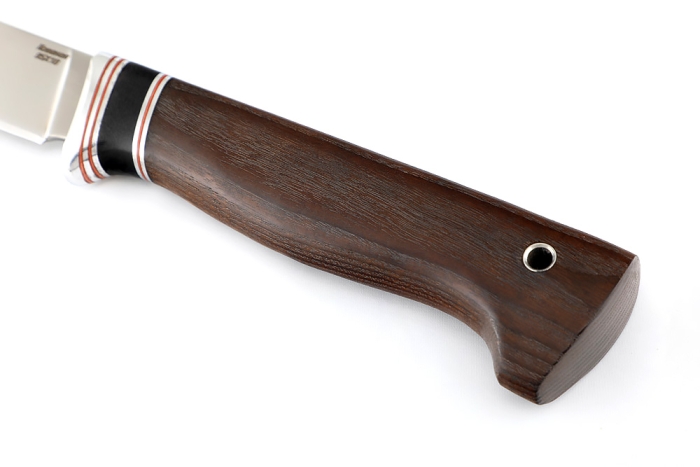 Нож Зубатка (95Х18, вставка черный граб, ясень термоциклированный)