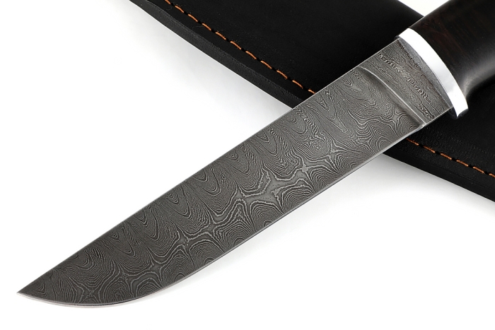 Нож Скорпион (дамаск, карельская берёза)