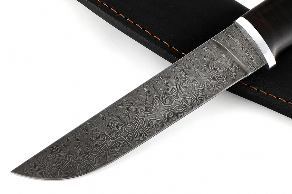 Нож Скорпион (дамаск, карельская берёза)