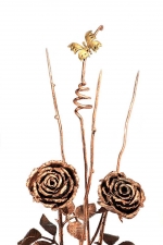 Кованые розы в вазе - Ритуальная композиция №2 (ручная ковка) - Кованые розы в вазе - Ритуальная композиция №2 (ручная ковка)