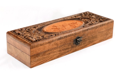 Футляр для ножа №6 (дерево - бук) утиная охота