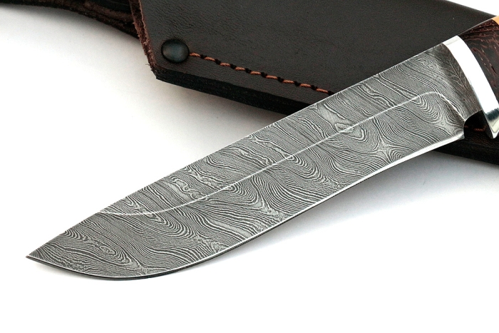 Нож Сокол (дамаск, береста)