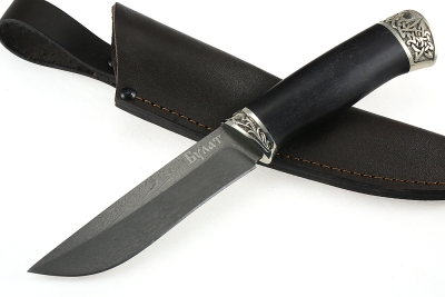 Нож Соболь (булат, черный граб- мельхиор)