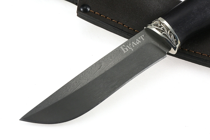 Нож Соболь (булат, черный граб- мельхиор)