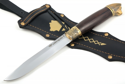 Нож Финский-1 большой (х12МФ, граб - литье медведь)