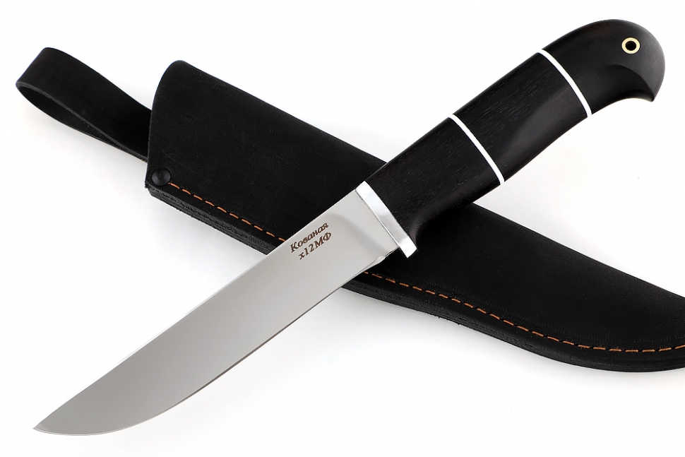 Нож Скорпион (х12МФ, чёрный граб)