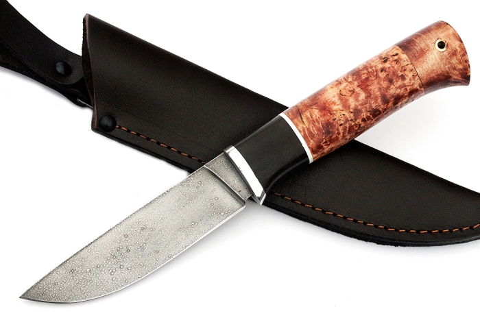 Нож Рысь (ХВ5-Алмазка, карельская берёза)