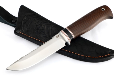 Нож Судак малый (95Х18, вставка черный граб, ясень термоциклированный)