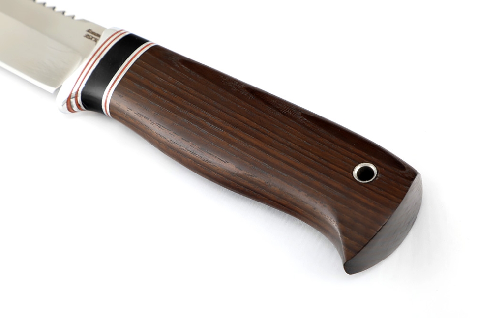 Нож Судак малый (95Х18, вставка черный граб, ясень термоциклированный)