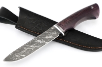 Нож Скат (D2, карельская берёза фиолетовая)