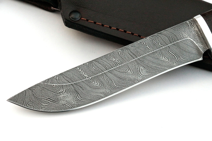 Нож Сокол (дамаск, чёрный граб)