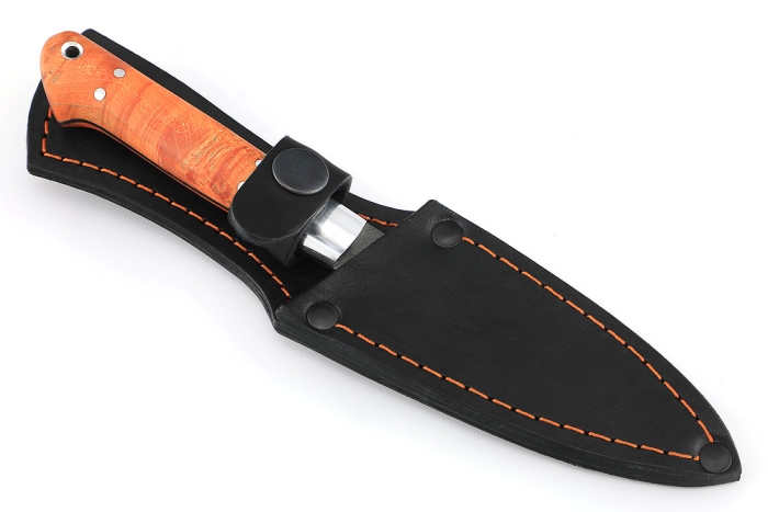 Нож Шеф малый - овощной (булат, цельнометаллический; рукоять - карельская береза)