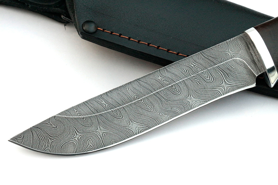 Нож Сокол (дамаск, карельская берёза)