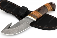 Нож Потрошитель (К340, рукоять наборная венге, вставки бубинга, фибра)