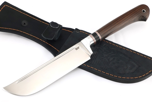 Нож Узбек-2 (95х18, вставка черный граб, ясень термоциклированный)