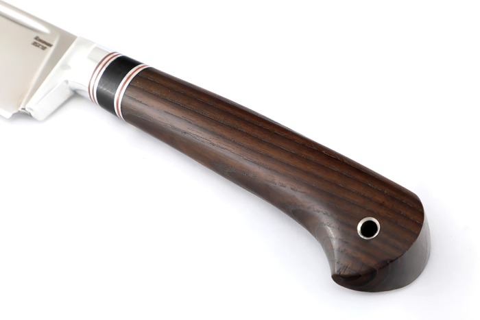 Нож Узбек-2 (95х18, вставка черный граб, ясень термоциклированный)