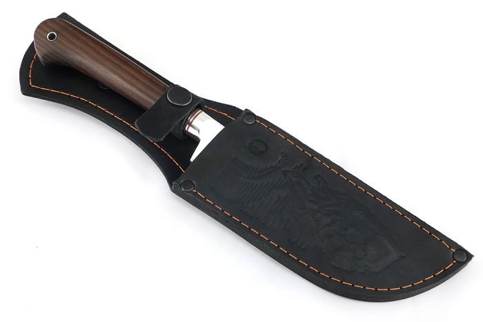 Нож Узбек-2 (95х18, вставка черный граб, ясень термоциклированный)