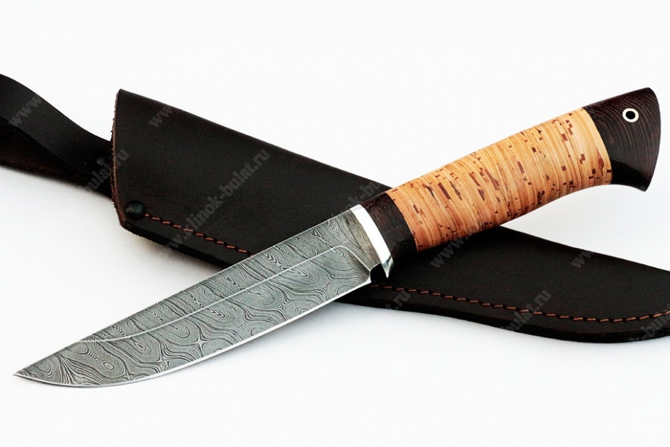 Нож Стрела (дамаск, береста)