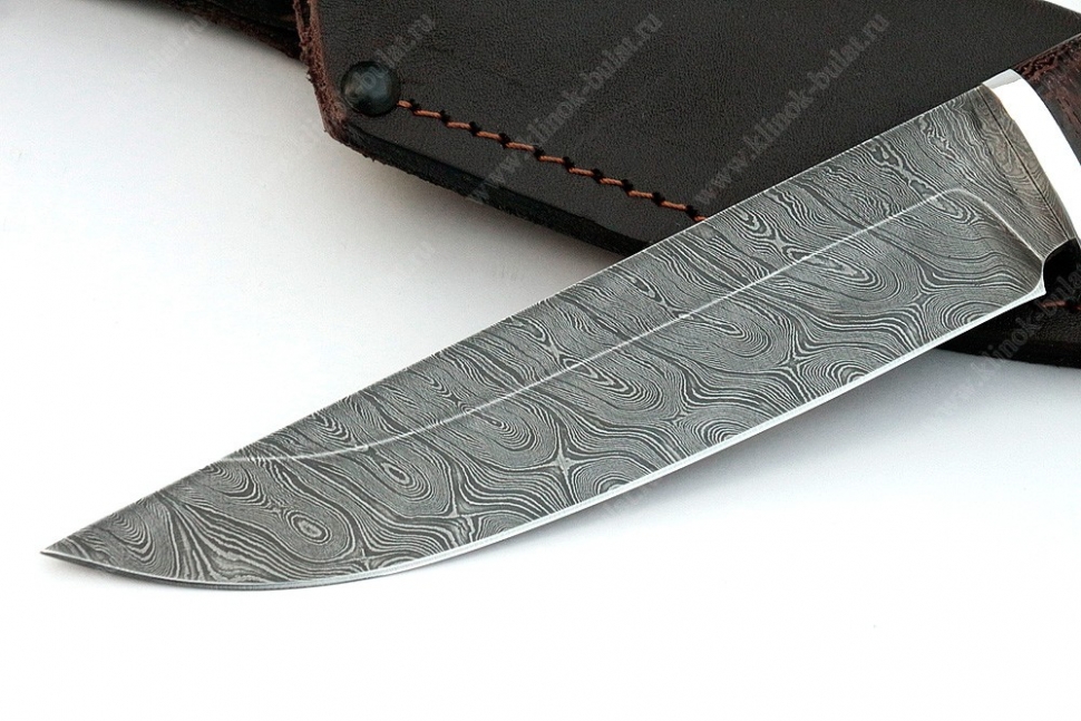 Нож Стрела (дамаск, береста)