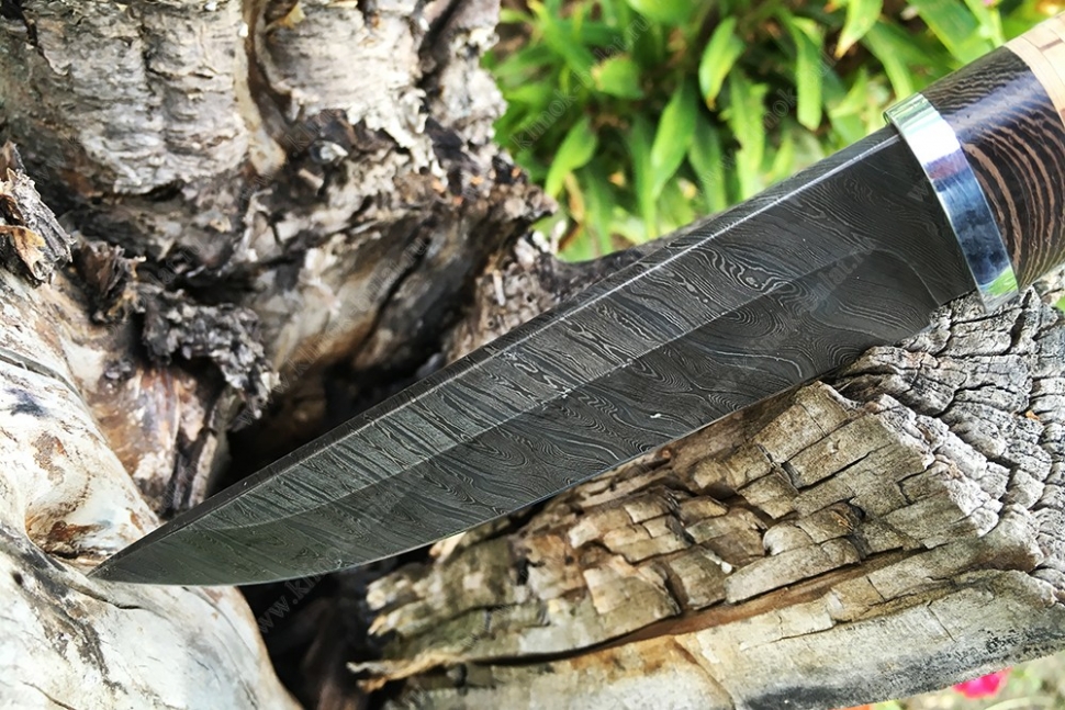 Нож Стрела (дамаск, береста)