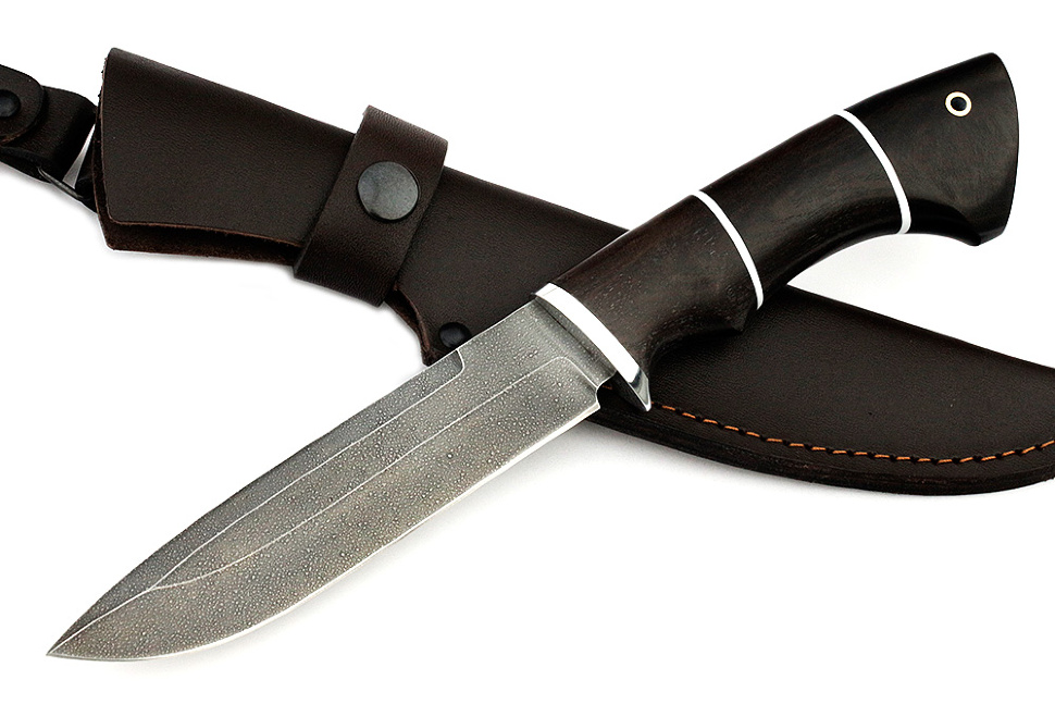 Нож Скат (ХВ5-Алмазка, чёрный граб)