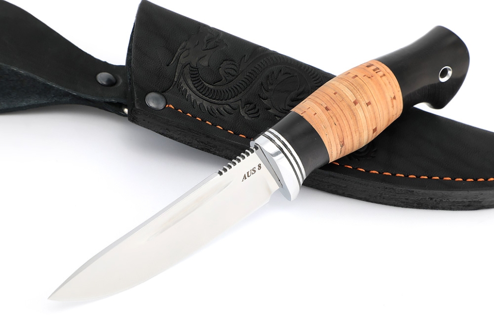 Нож Малыш AUS-8 береста