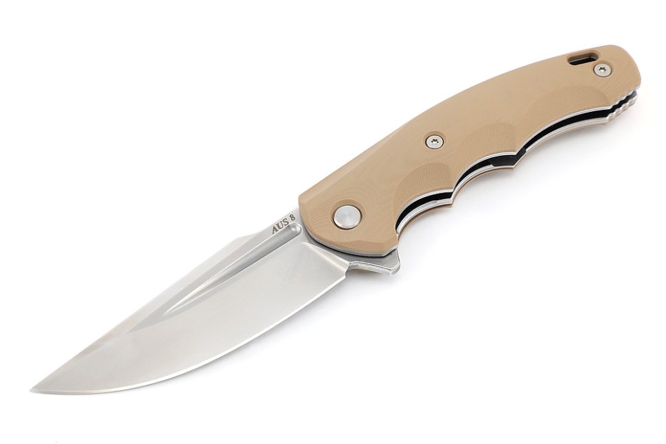 Нож складной Фантом AUS-8 G10 бежевая