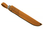Нож Судак большой (S390, жёлтая стабилизированная карельская берёза - мельхиор) - Нож Судак большой (S390, жёлтая стабилизированная карельская берёза - мельхиор)