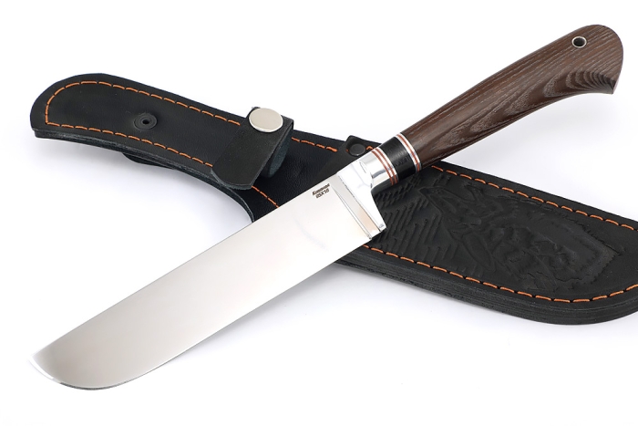 Нож Узбек (95х18, вставка черный граб, ясень термоциклированный)