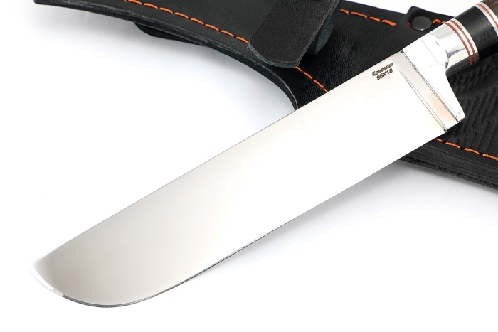 Нож Узбек (95х18, вставка черный граб, ясень термоциклированный)