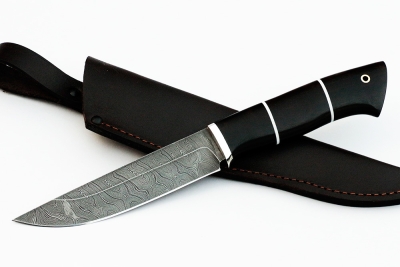 Нож Стрела (дамаск, чёрный граб)