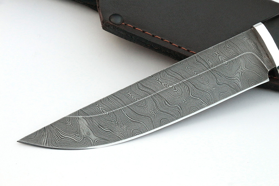 Нож Стрела (дамаск, чёрный граб)