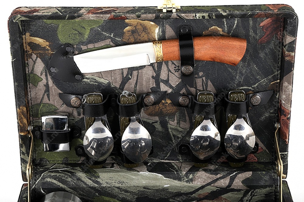 Подарочный набор Походный (кейс обтянутый камуфляжной тканью)