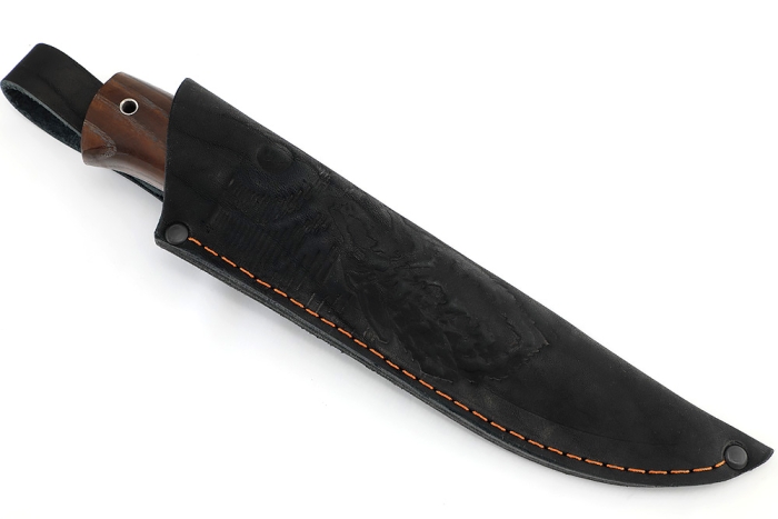 Нож Соболь (95Х18, вставка черный граб, ясень термоциклированный)
