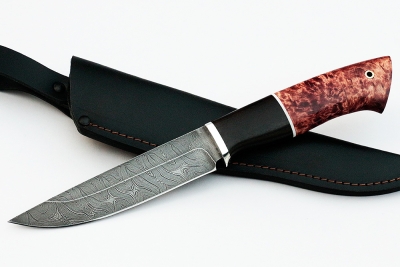 Нож Стрела (дамаск, карельская берёза)