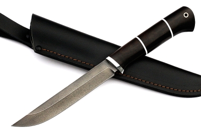 Нож Зубатка-2 (ХВ5-Алмазка, чёрный граб)