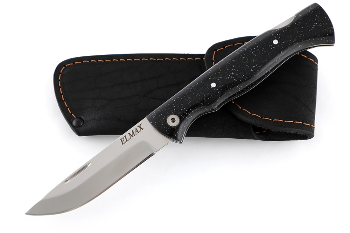 Нож складной Волк сталь Elmax рукоять акрил - звёздное небо