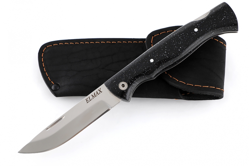 Нож складной Волк сталь Elmax рукоять акрил - звёздное небо