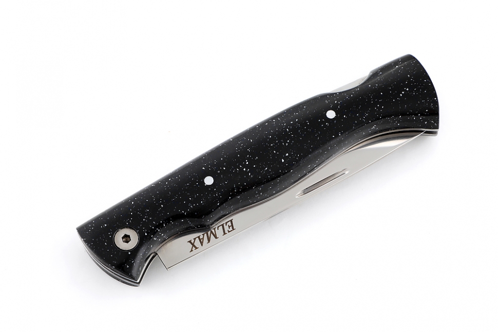 Нож складной Волк сталь Elmax рукоять акрил - звёздное небо