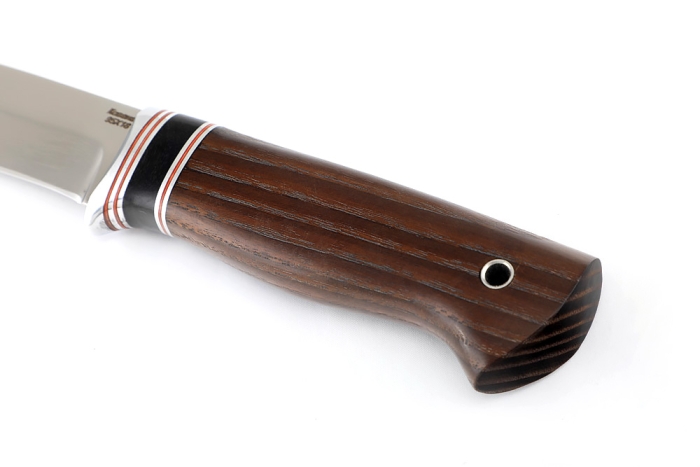 Нож Финт (95Х18, вставка черный граб, ясень термоциклированный)