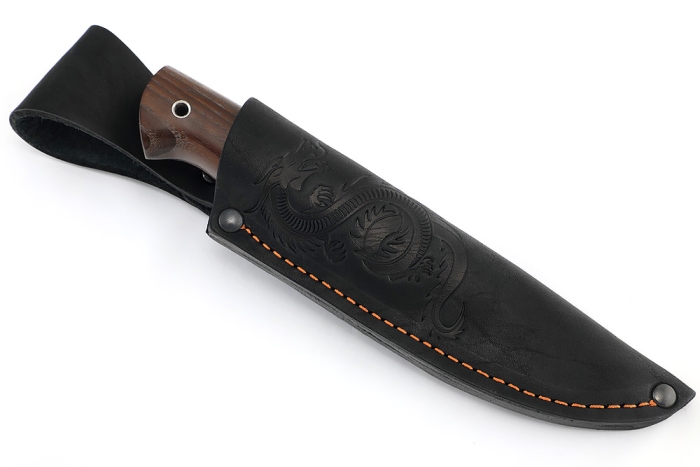 Нож Финт (95Х18, вставка черный граб, ясень термоциклированный)