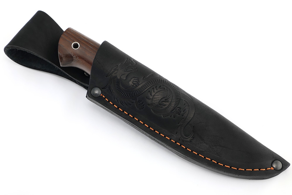 Нож Финт (95Х18, вставка черный граб, ясень термоциклированный)